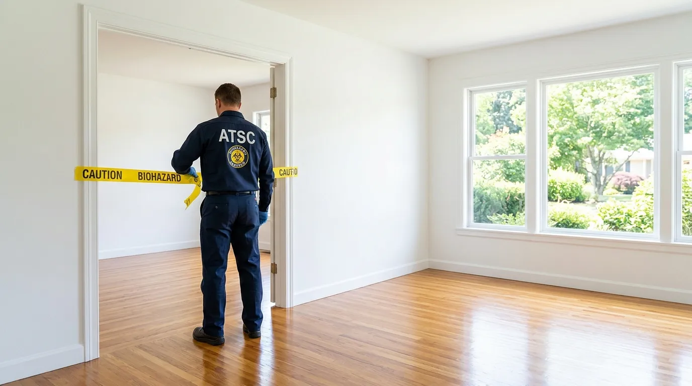 Certified biohazard cleanup crew performing Crime Scene Cleanup in Westwood